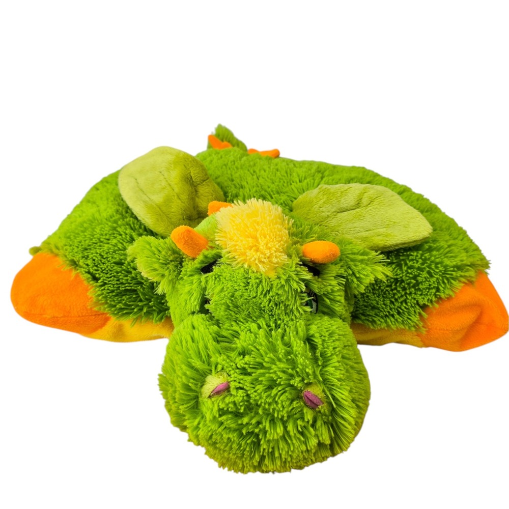 Pillow Pets Dragon Plush Green Large Shaggy Winged Mythical Creature Toy